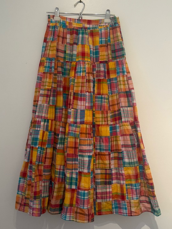 STAUD Dresses & Skirts - STAUD Multi-Color Plaid Tiered Maxi Skirt